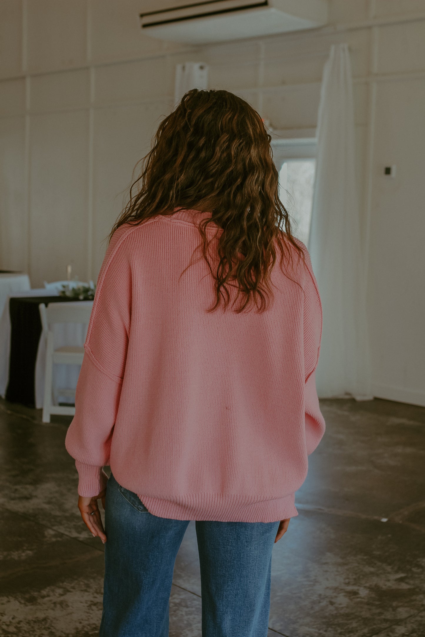 Oh So Lovely Oversized Sweater - Pink