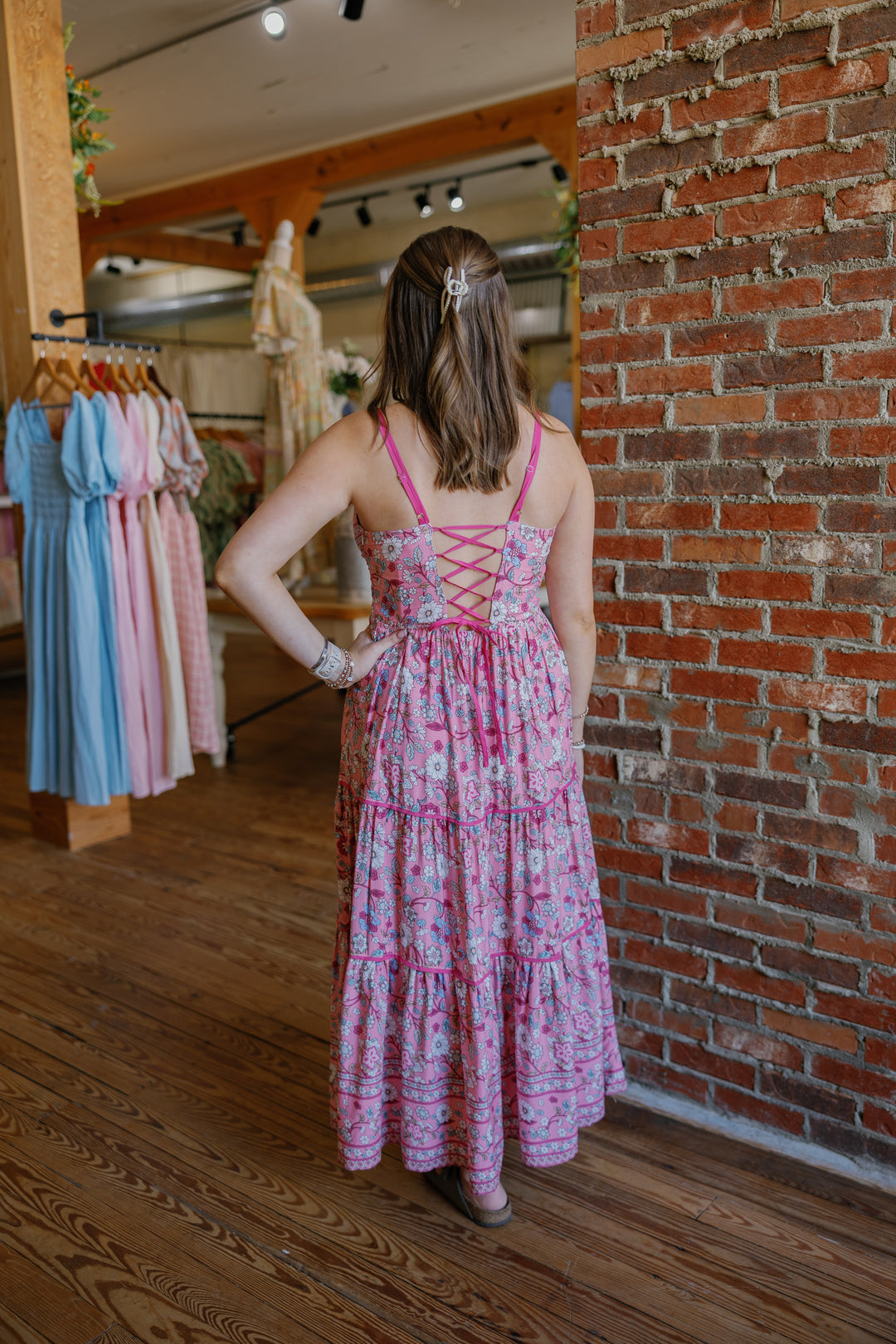 Maggie Midi Dress - Pink