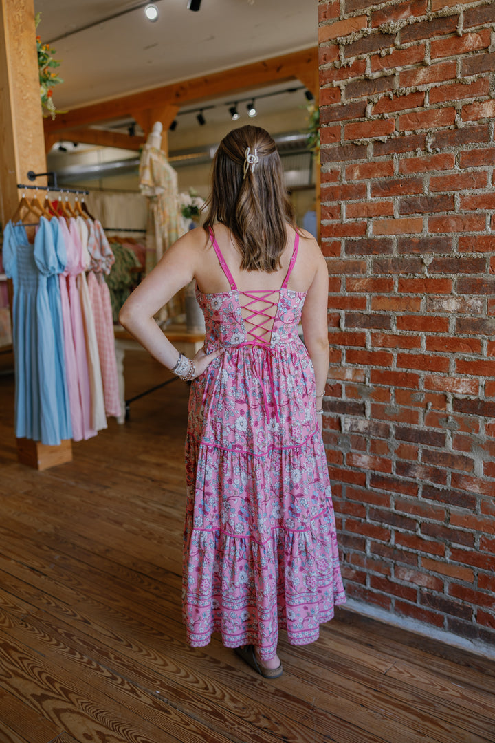 Maggie Midi Dress - Pink