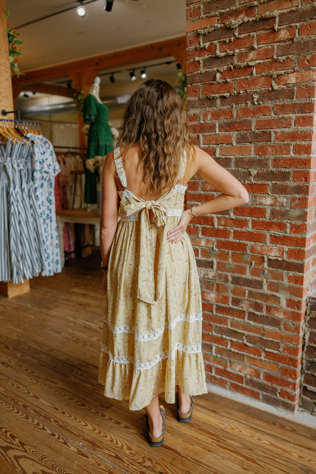 Mia Midi Dress - Lemon