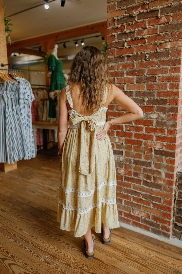 Mia Midi Dress - Lemon