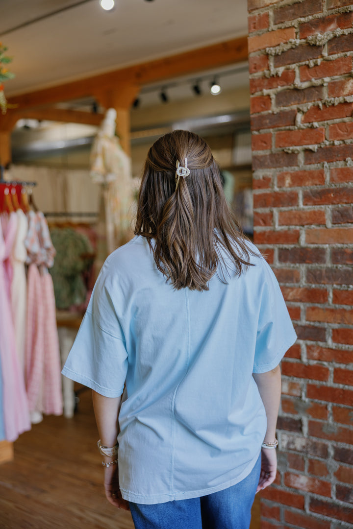 Millie Pocket Tee - Blue