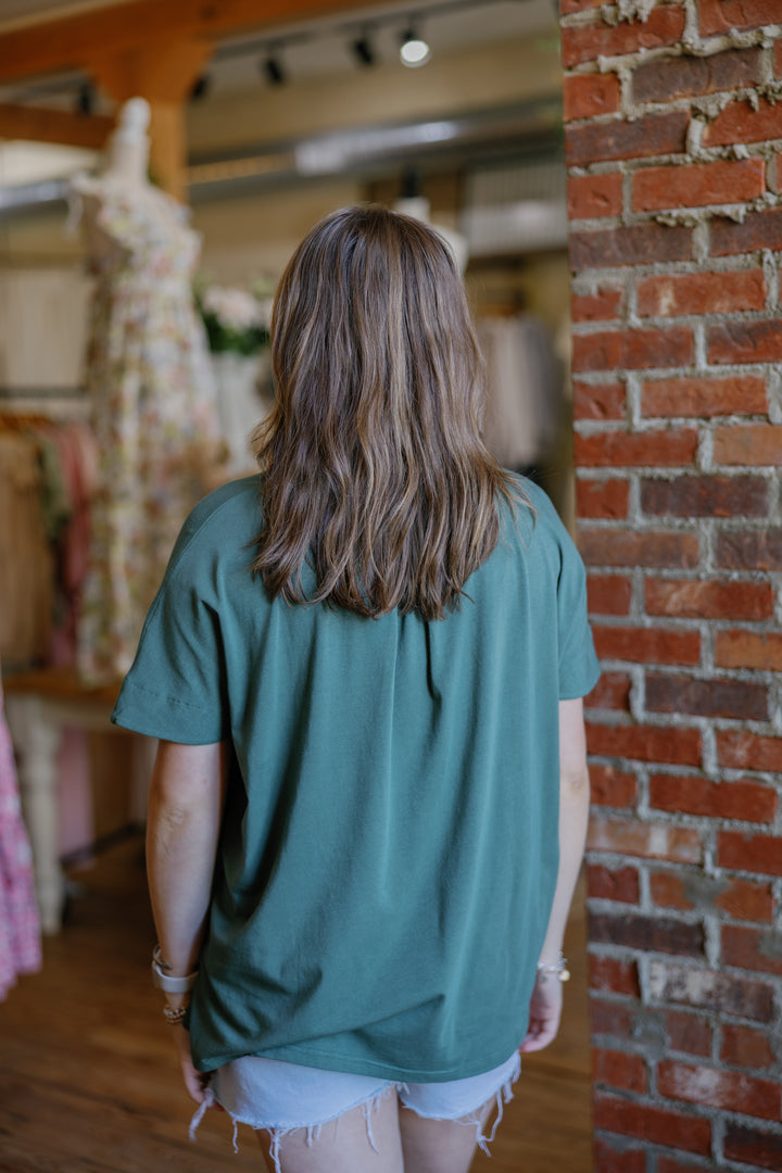 Sarah Slouchy Tee - Green