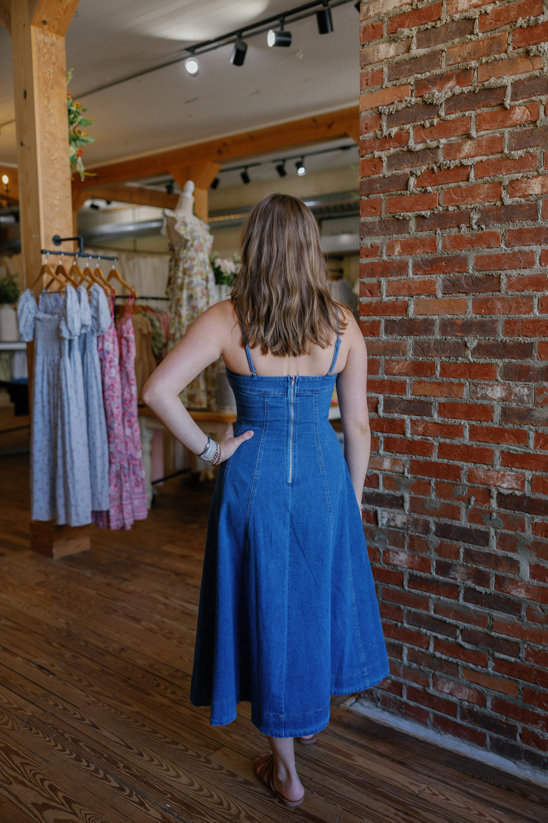 Lyndi Midi Denim Dress