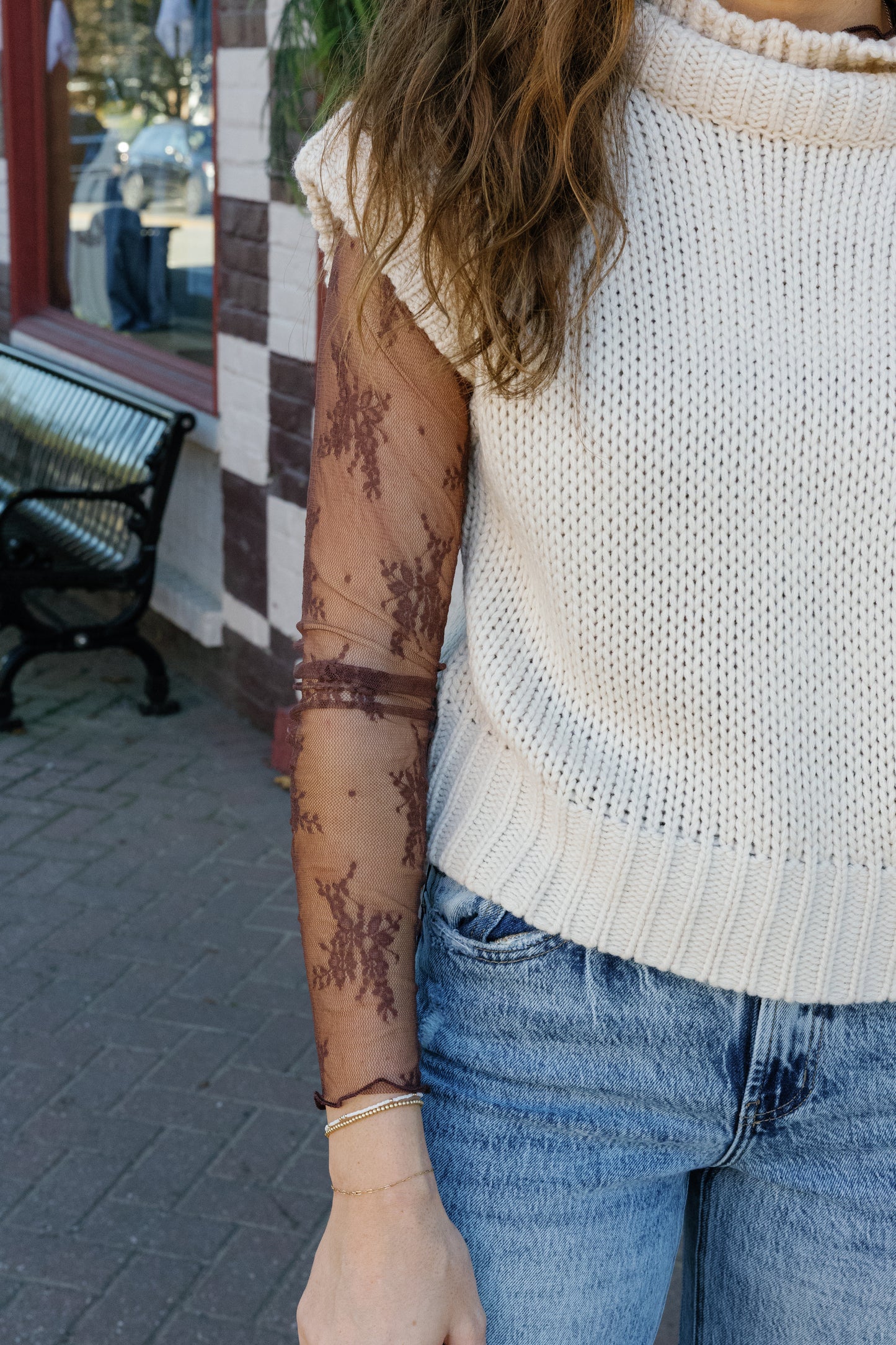 Braylee Lace Top - Mocha
