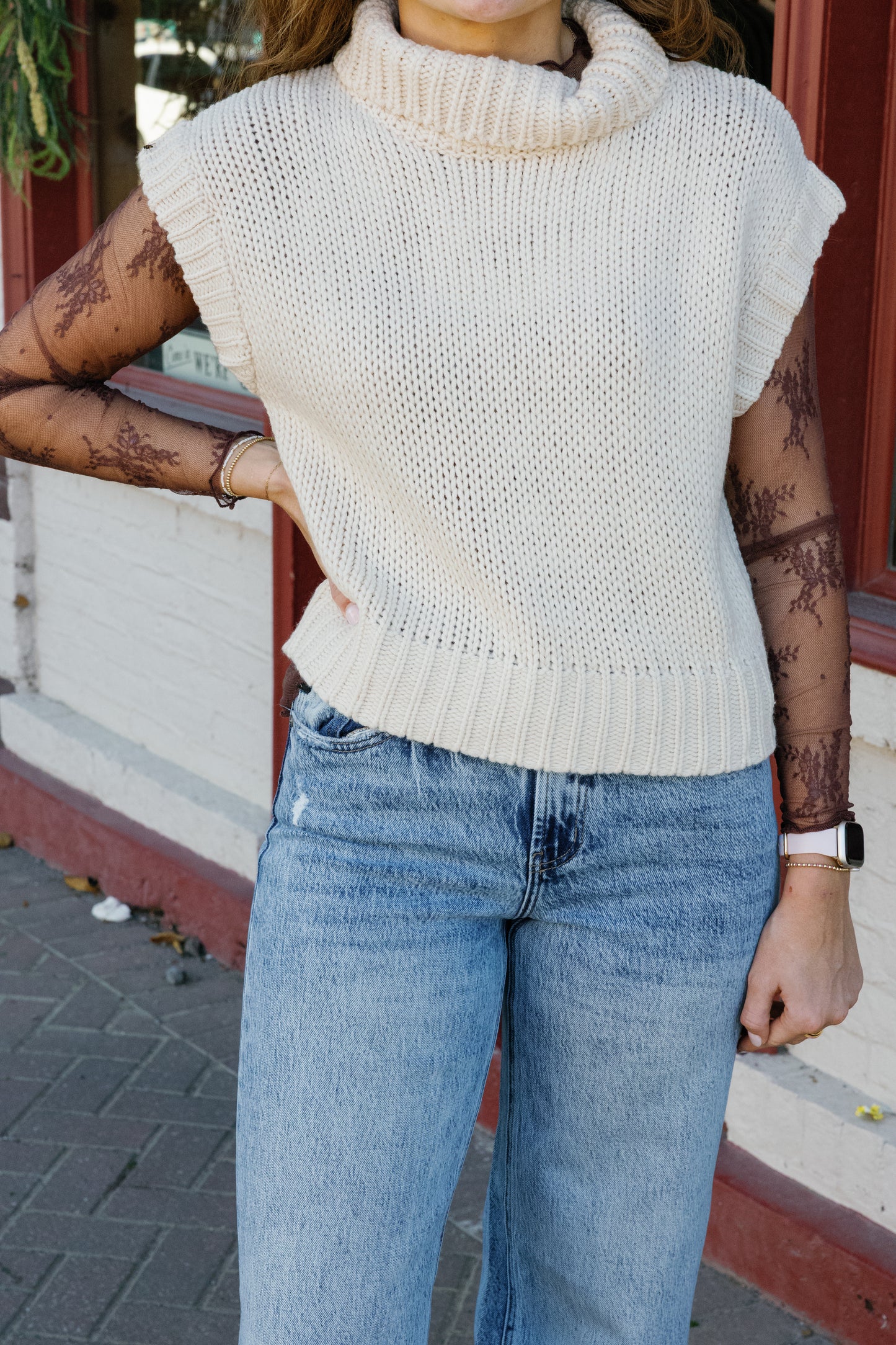 Braylee Lace Top - Mocha