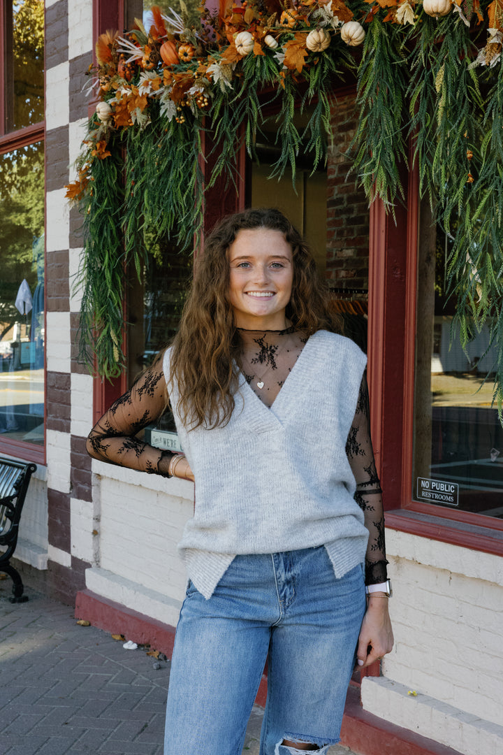 Layla Sweater Vest - Grey