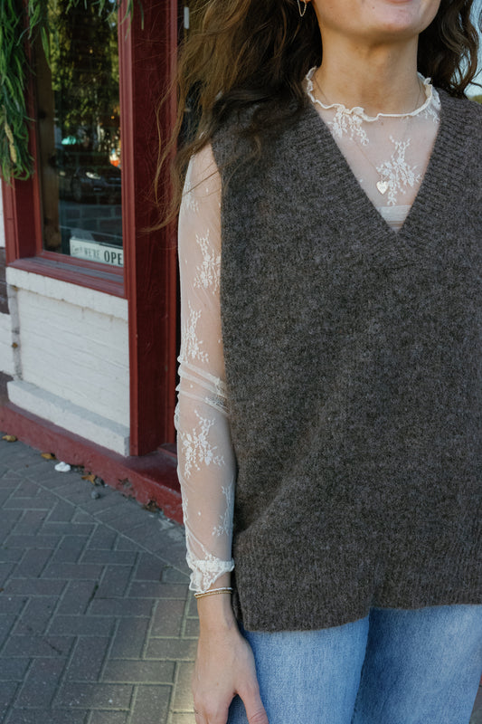 Braylee Lace Top - Ivory