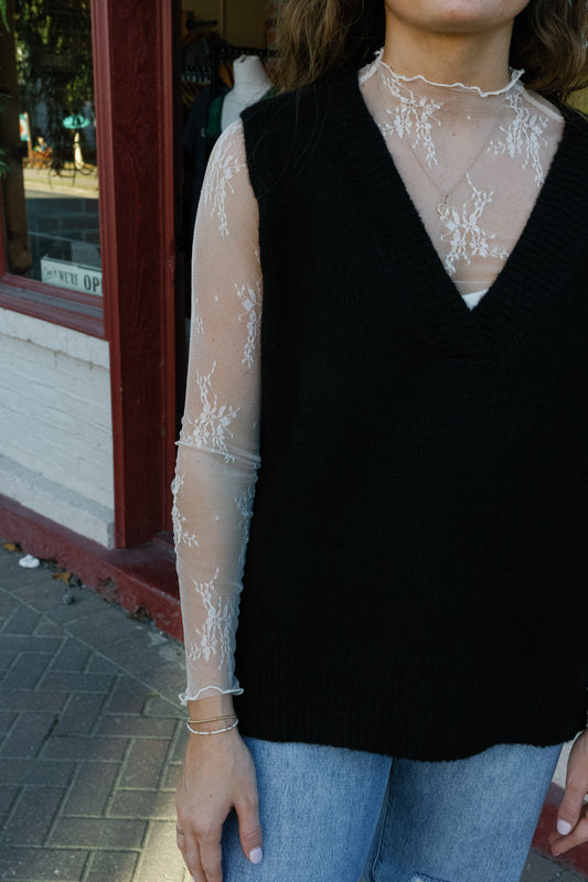 Braylee Lace Top - White