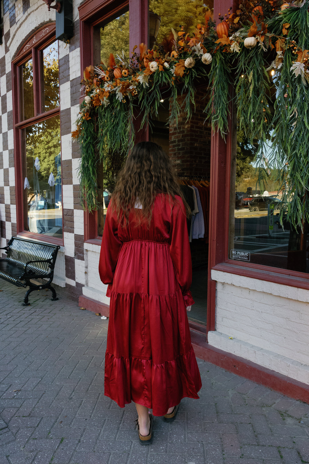 Scarlet Midi Dress - Burgundy