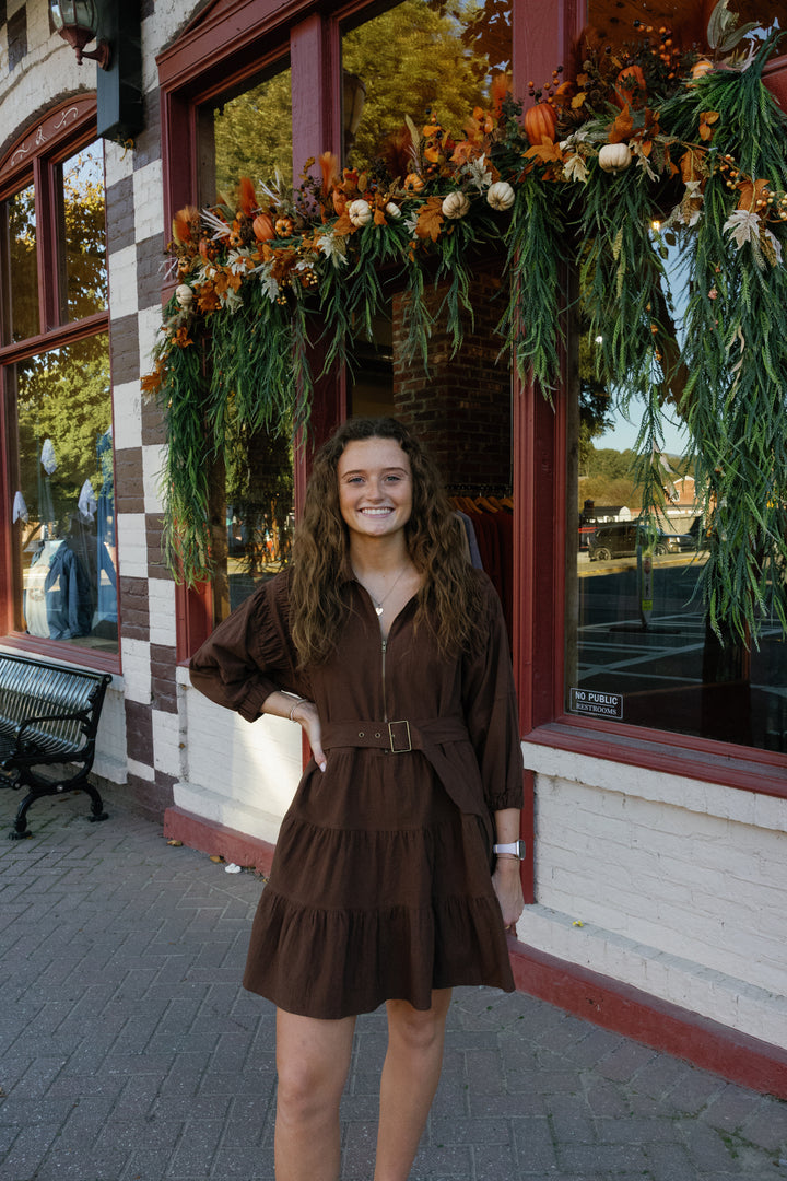 Ella Espresso Mini Dress