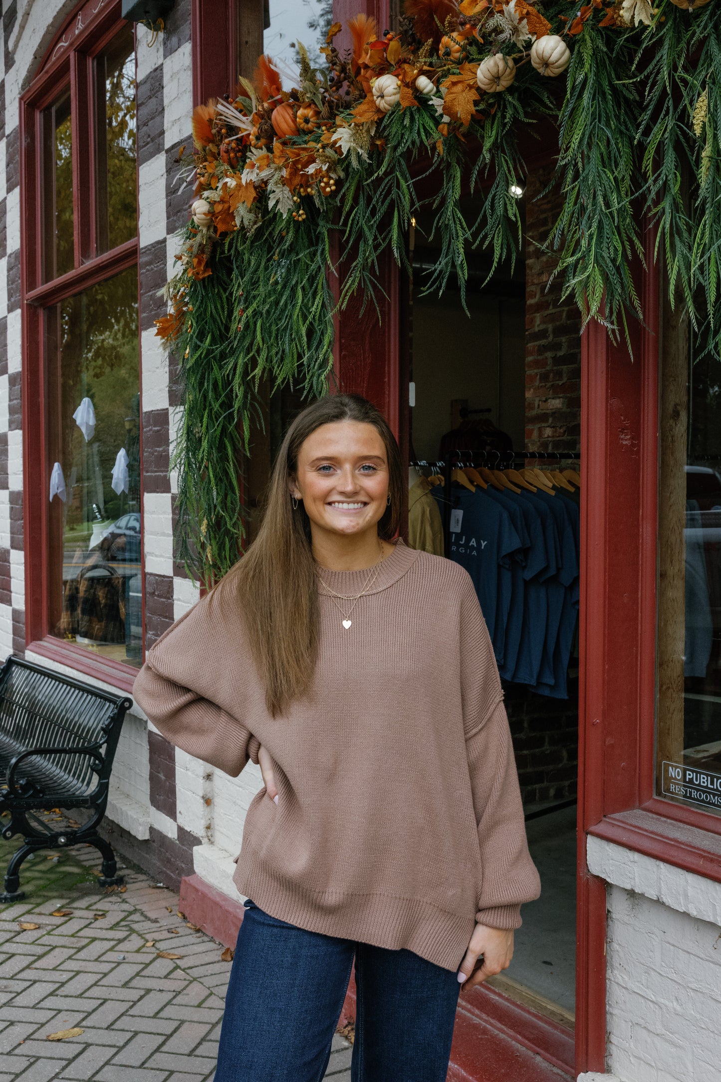 Ansley Sweater Top - Mocha