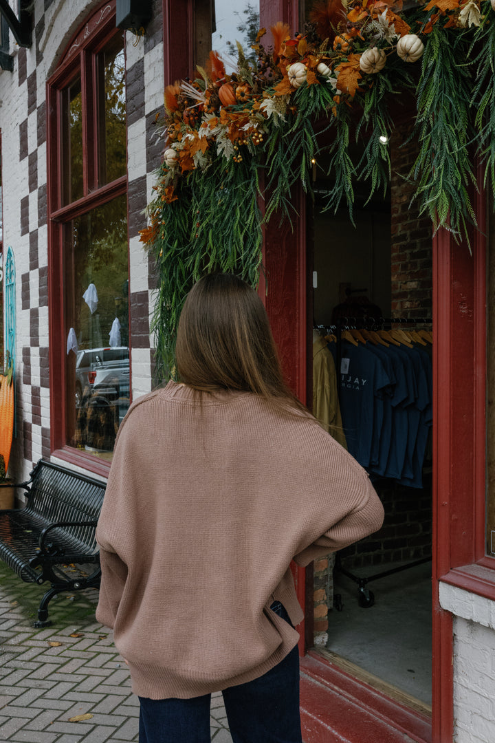 Ansley Sweater Top - Mocha