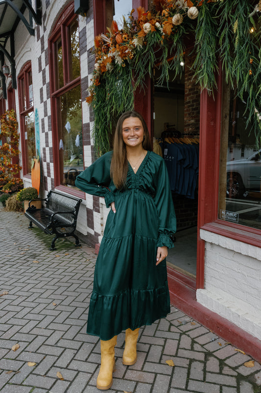Scarlet Midi Dress - Green