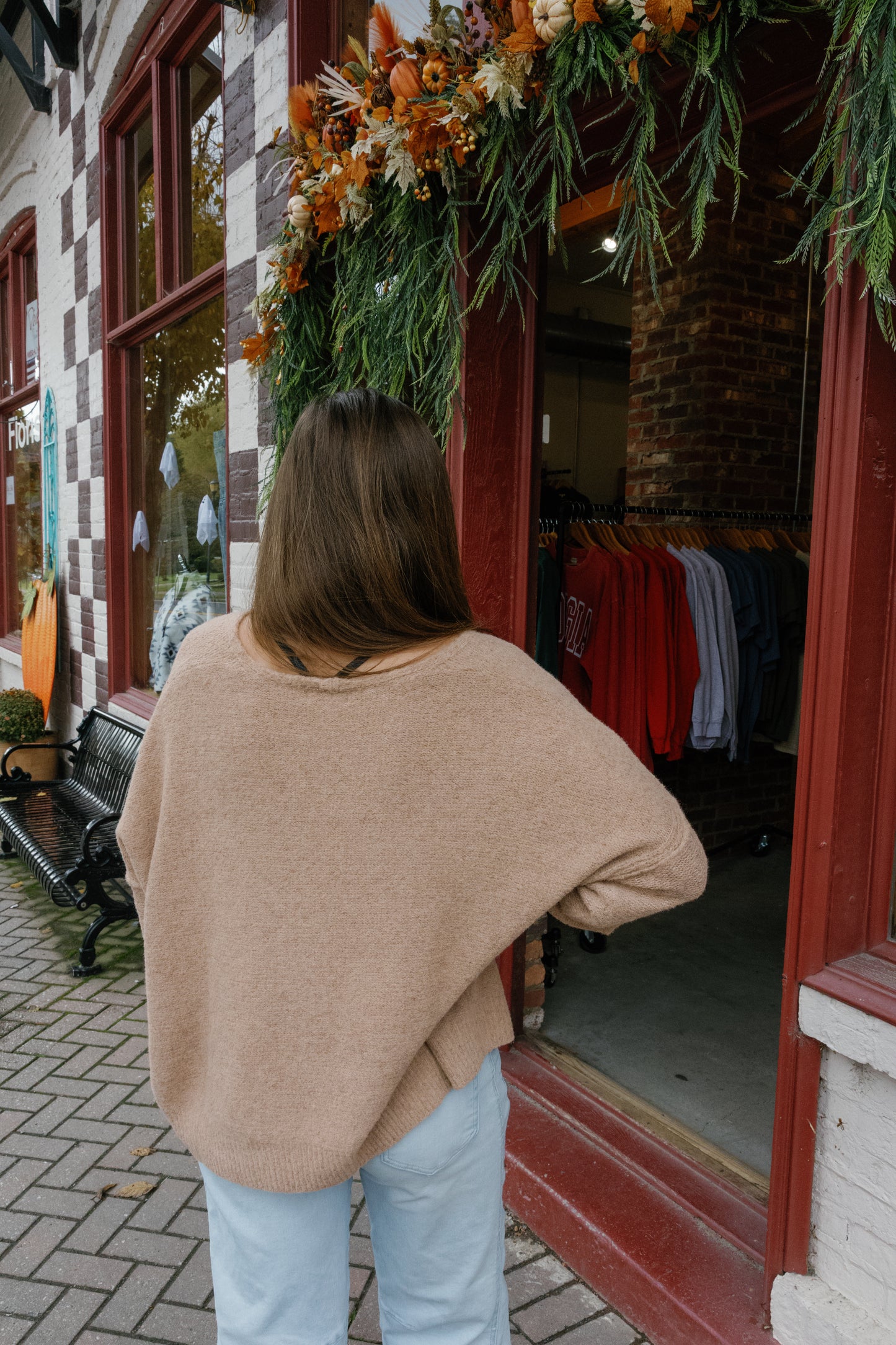 Claire Sweater Top - Brown