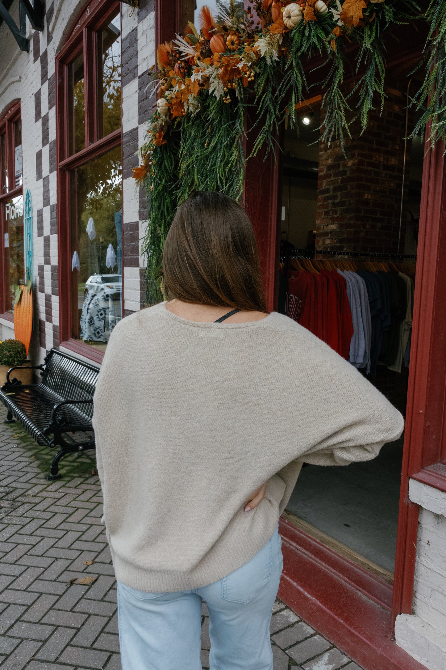 Claire Sweater Top - Cream