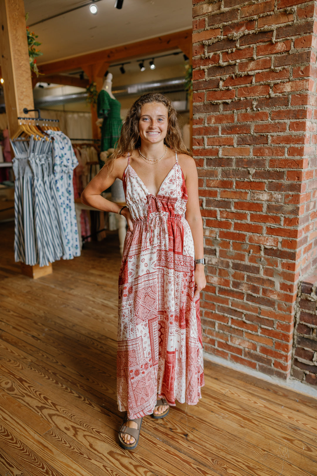 Caitlin Midi Dress - Red