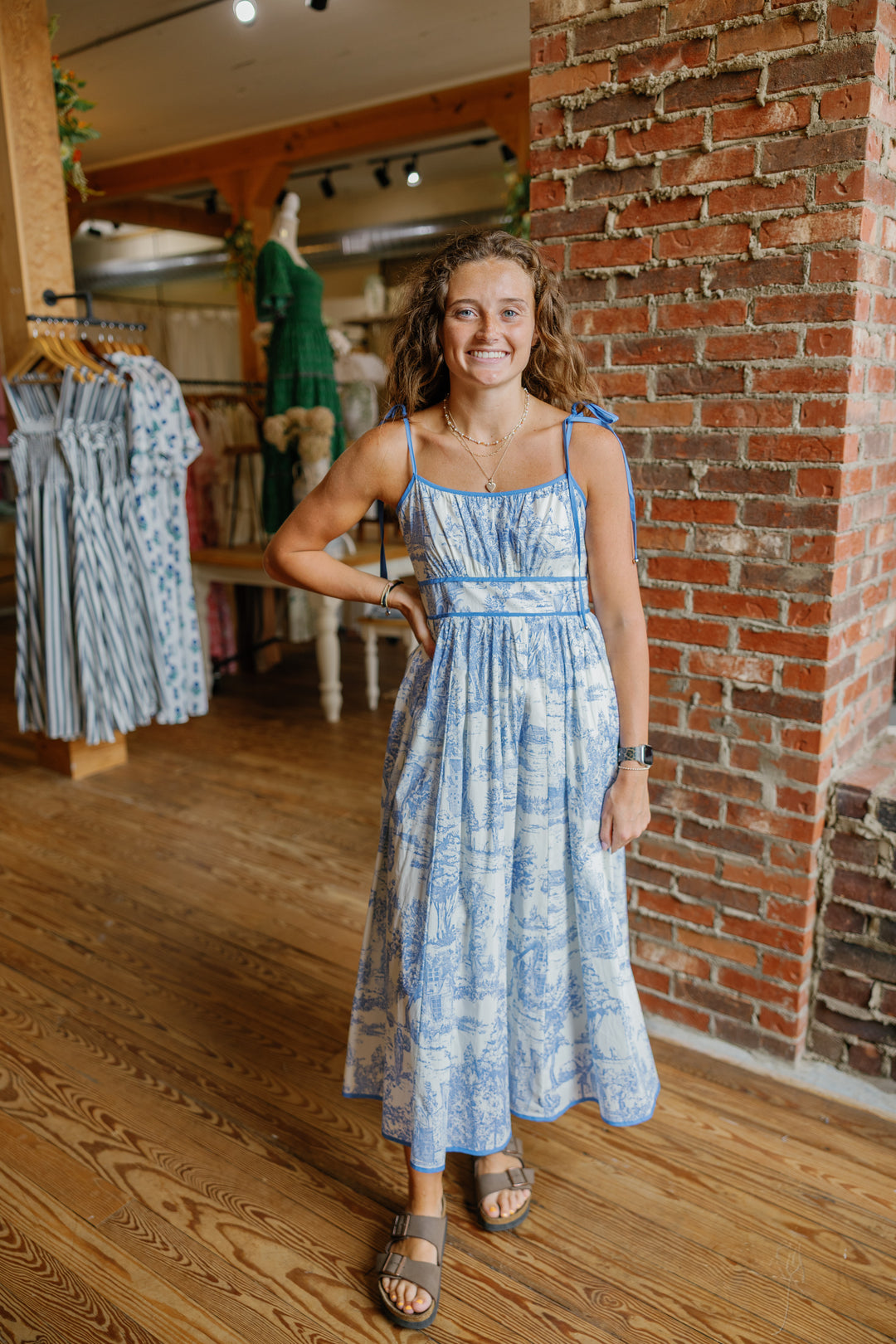 Kylie Midi Dress - Blue