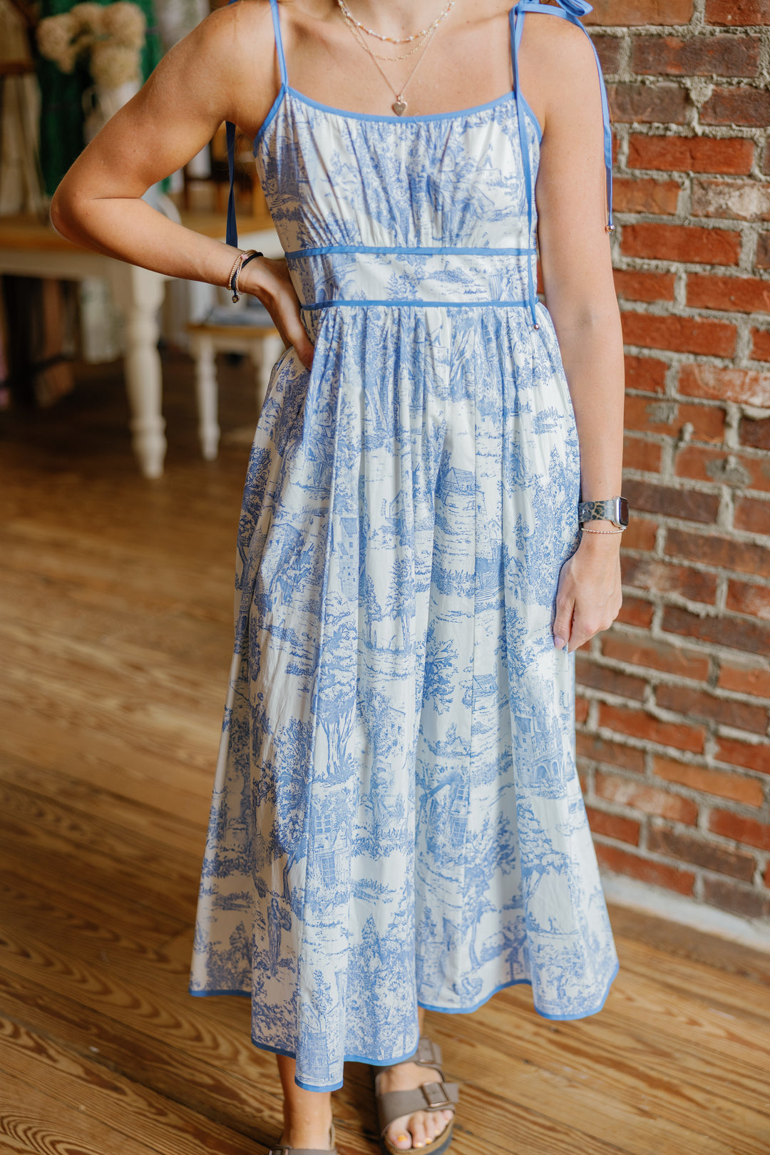 Kylie Midi Dress - Blue