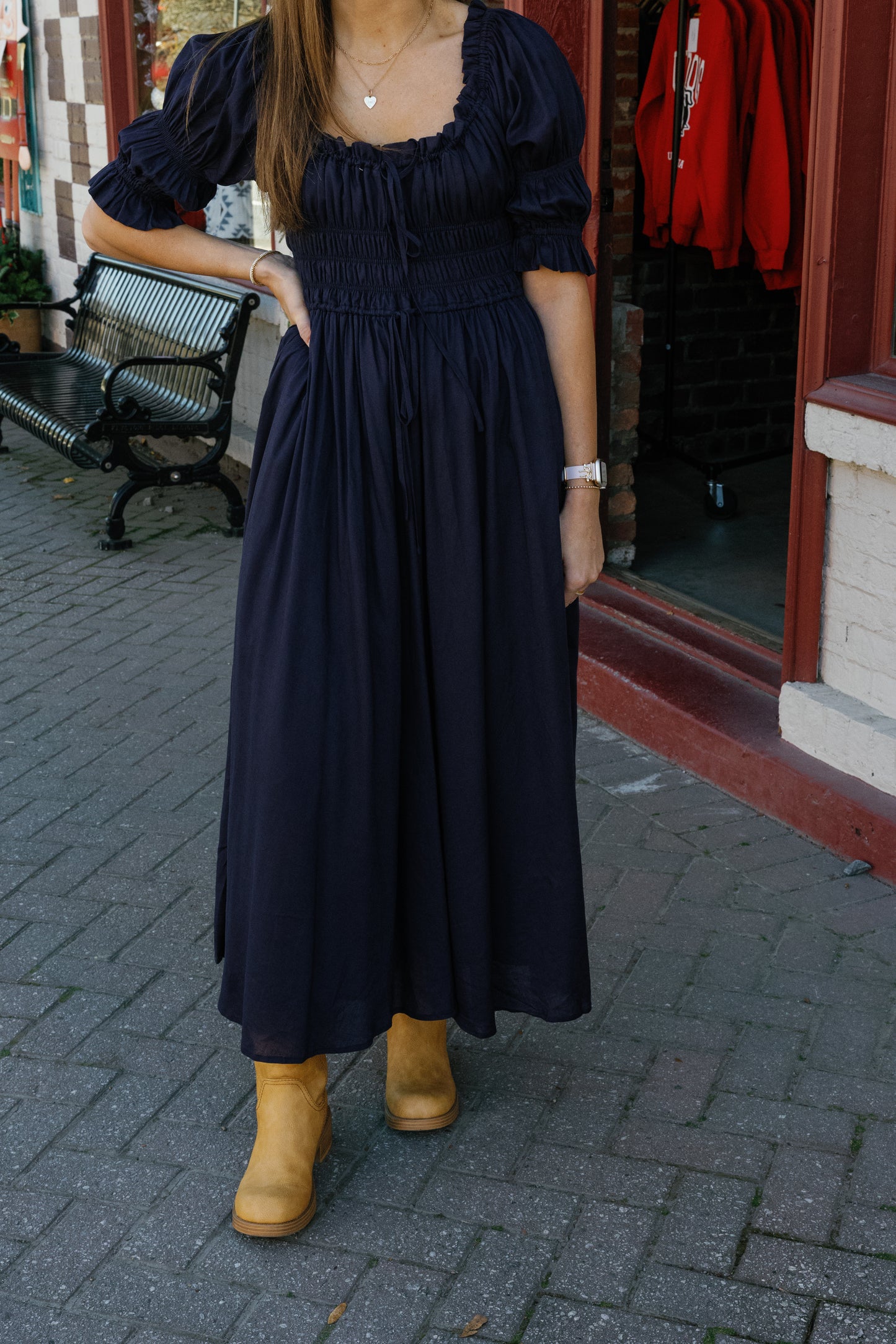 Kay Midi Dress - Navy