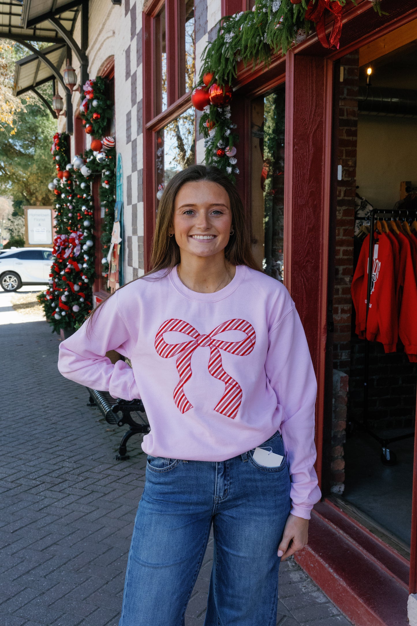 Peppermint Bow Pullover