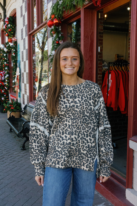 Jenna Leopard Top