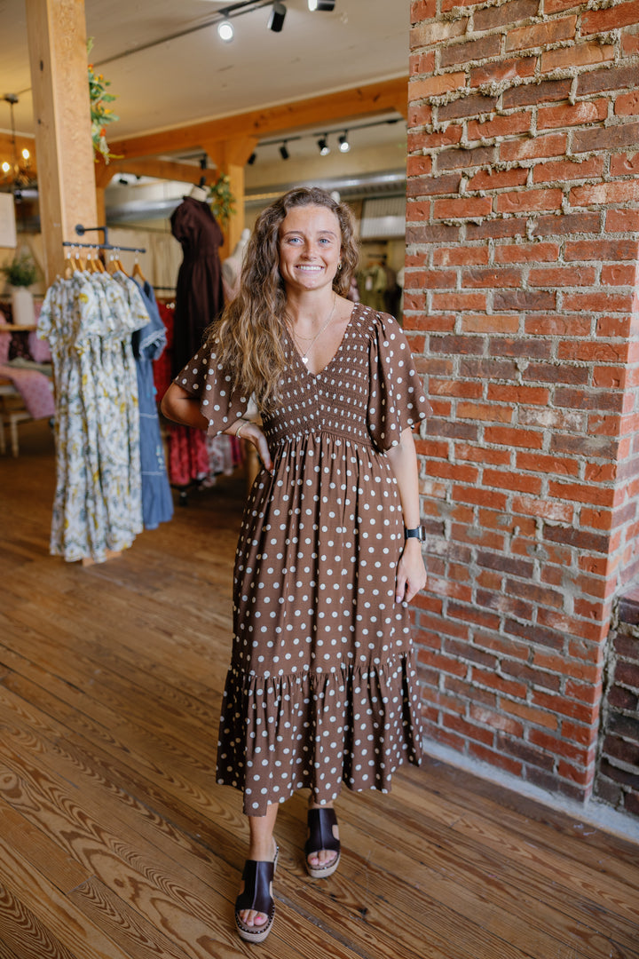 Polka Dot Midi Dress