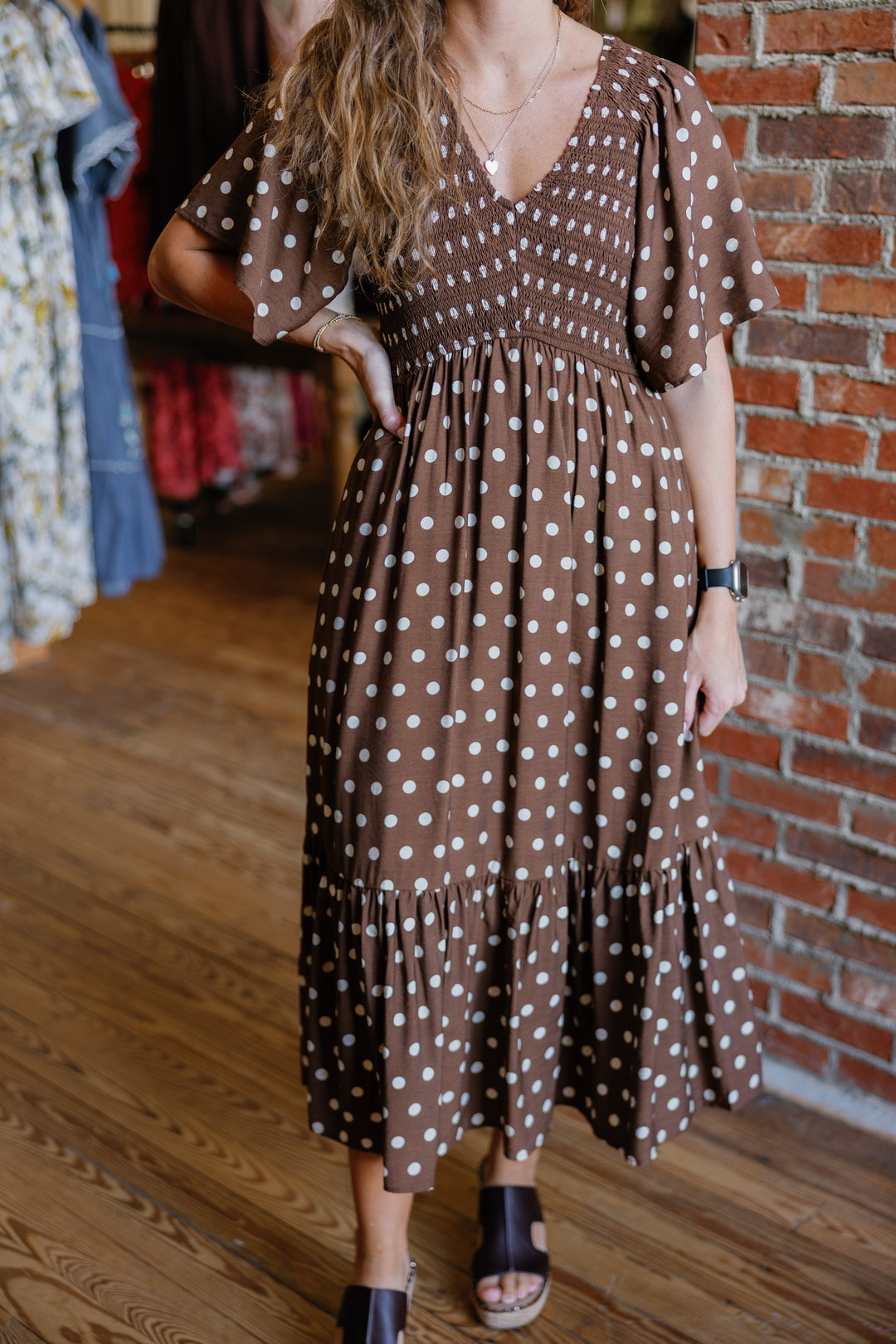 Polka Dot Midi Dress