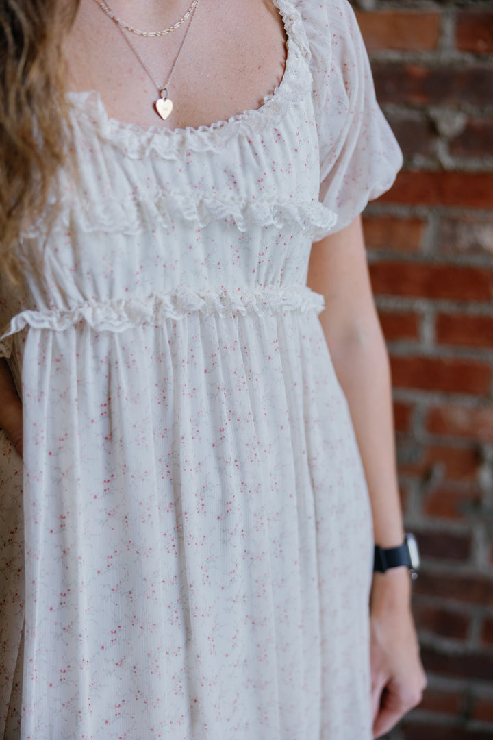 Stephanie Midi Dress - Cream