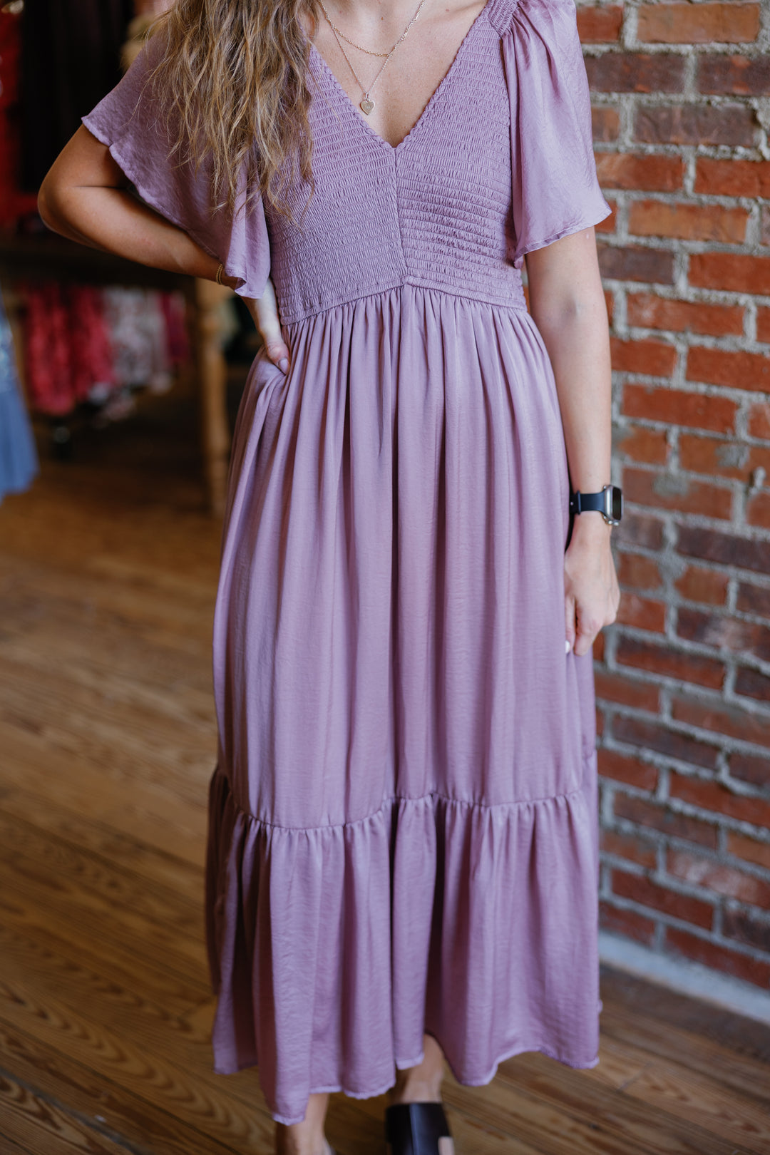 Sierra Midi Dress - Plum