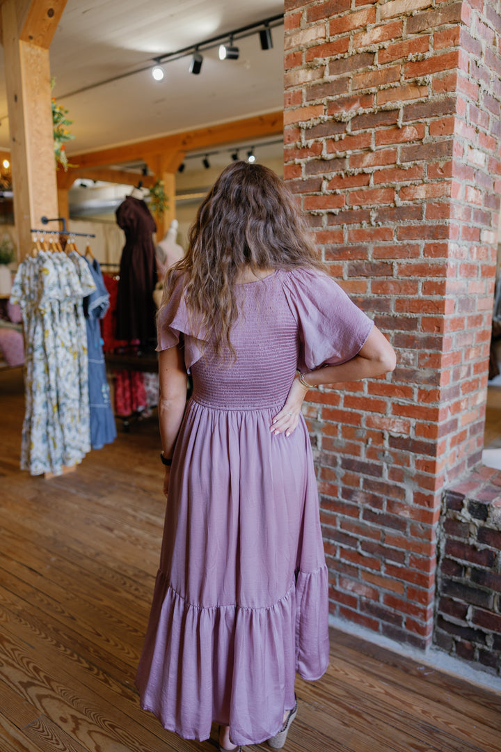 Sierra Midi Dress - Plum