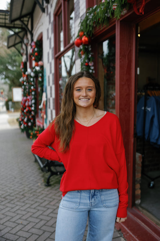 Lana Top - Bright Red