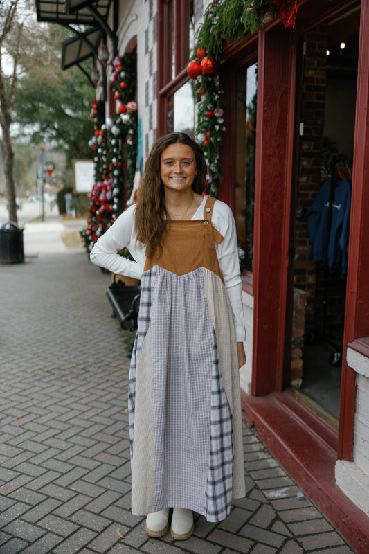 Mallory Midi Dress - Taupe