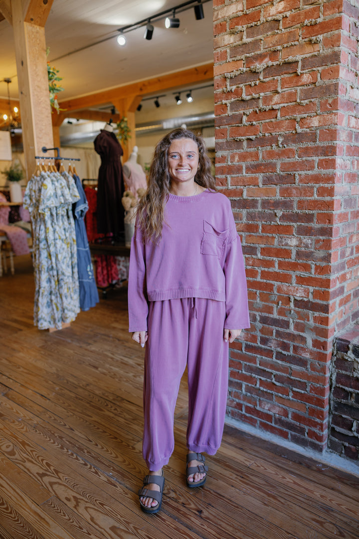 Lizzie Jogger Pants - Mauve