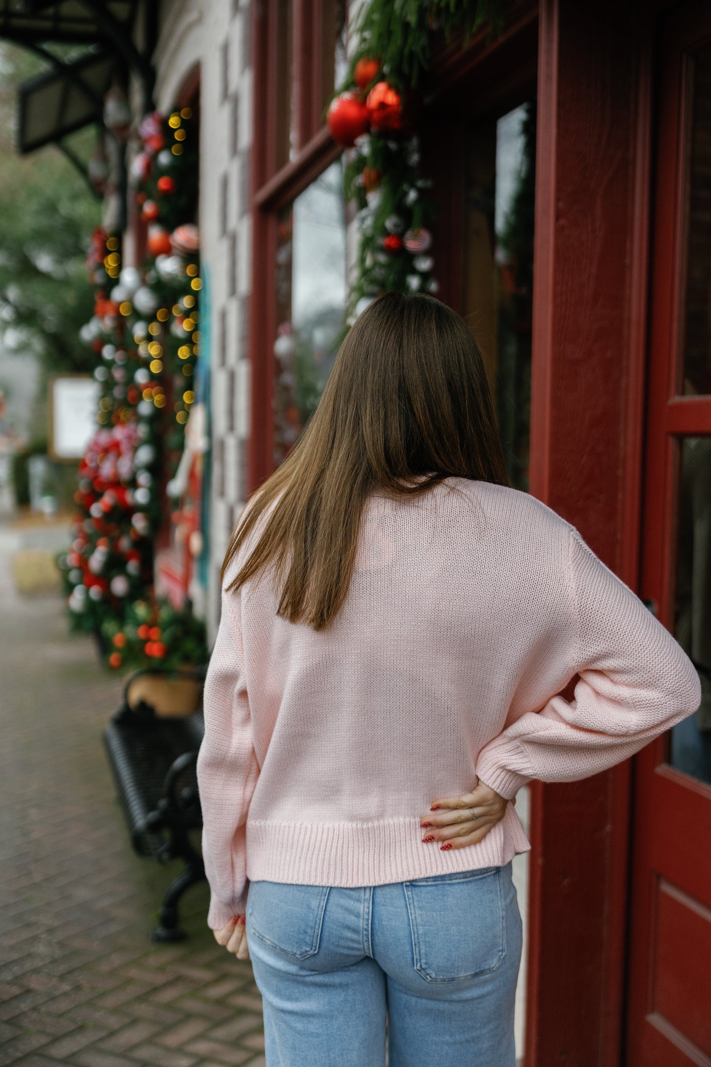Bow Knit Long Sleeves Sweater
