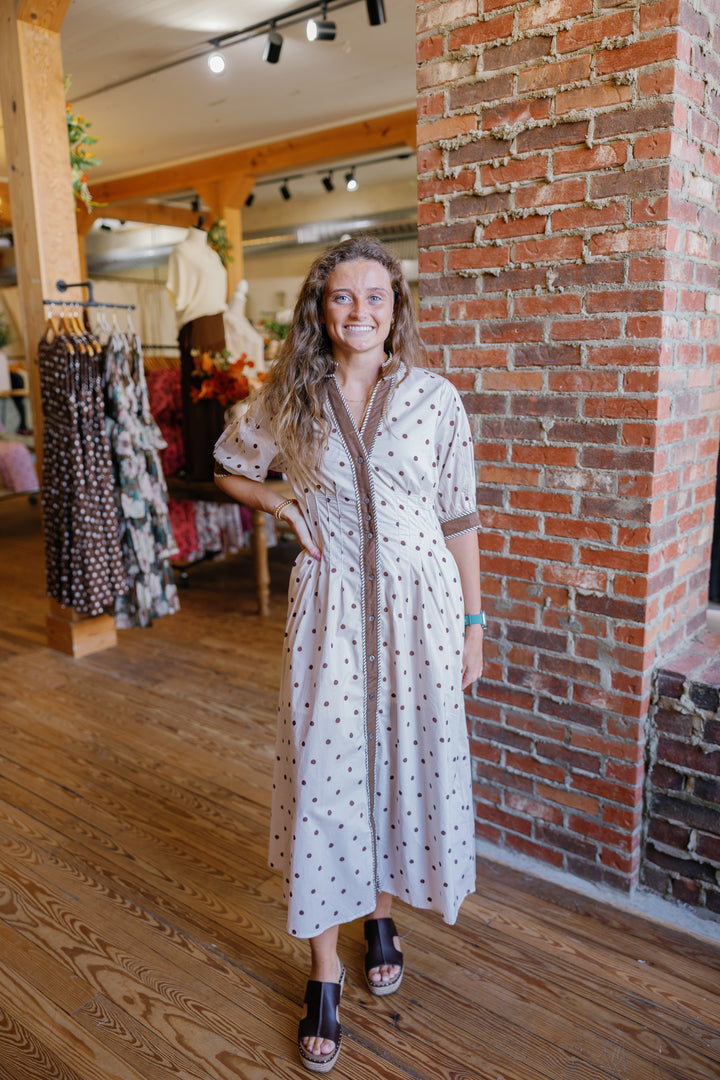 Autumn Midi Dress - Ecru