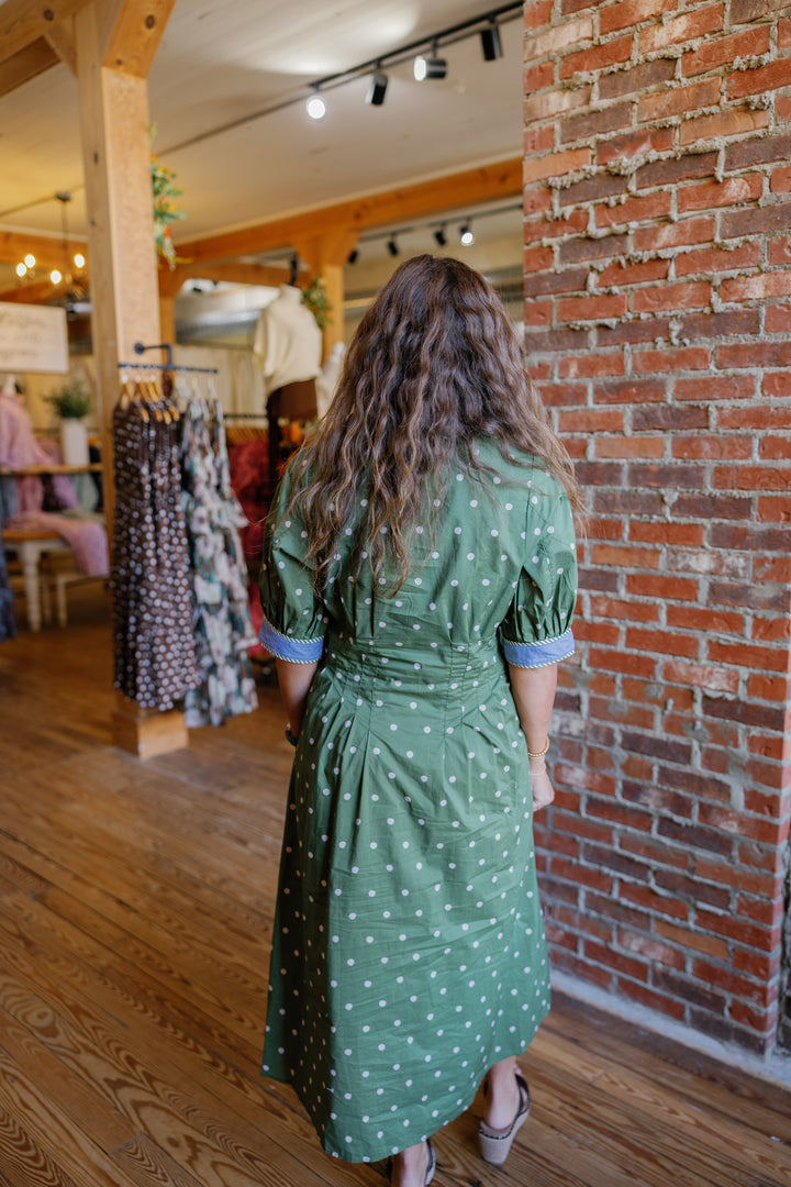 Autumn Midi Dress - Olive