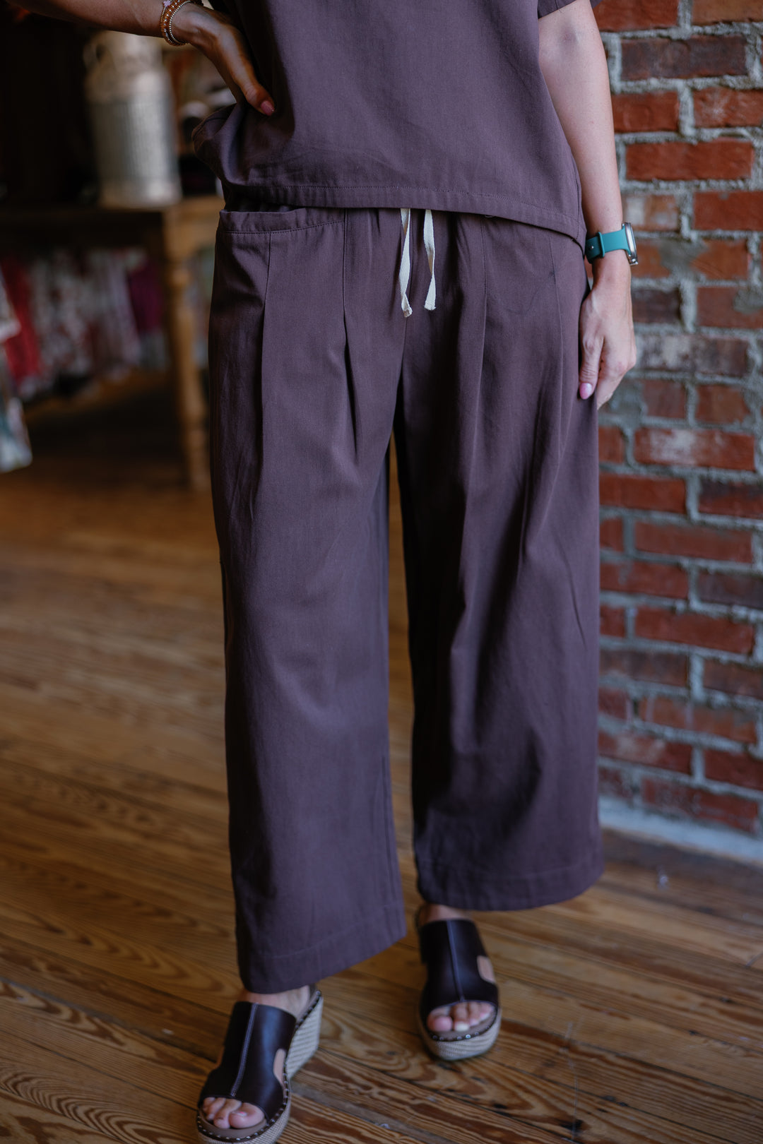 Lauren Wide Leg Cropped Pants