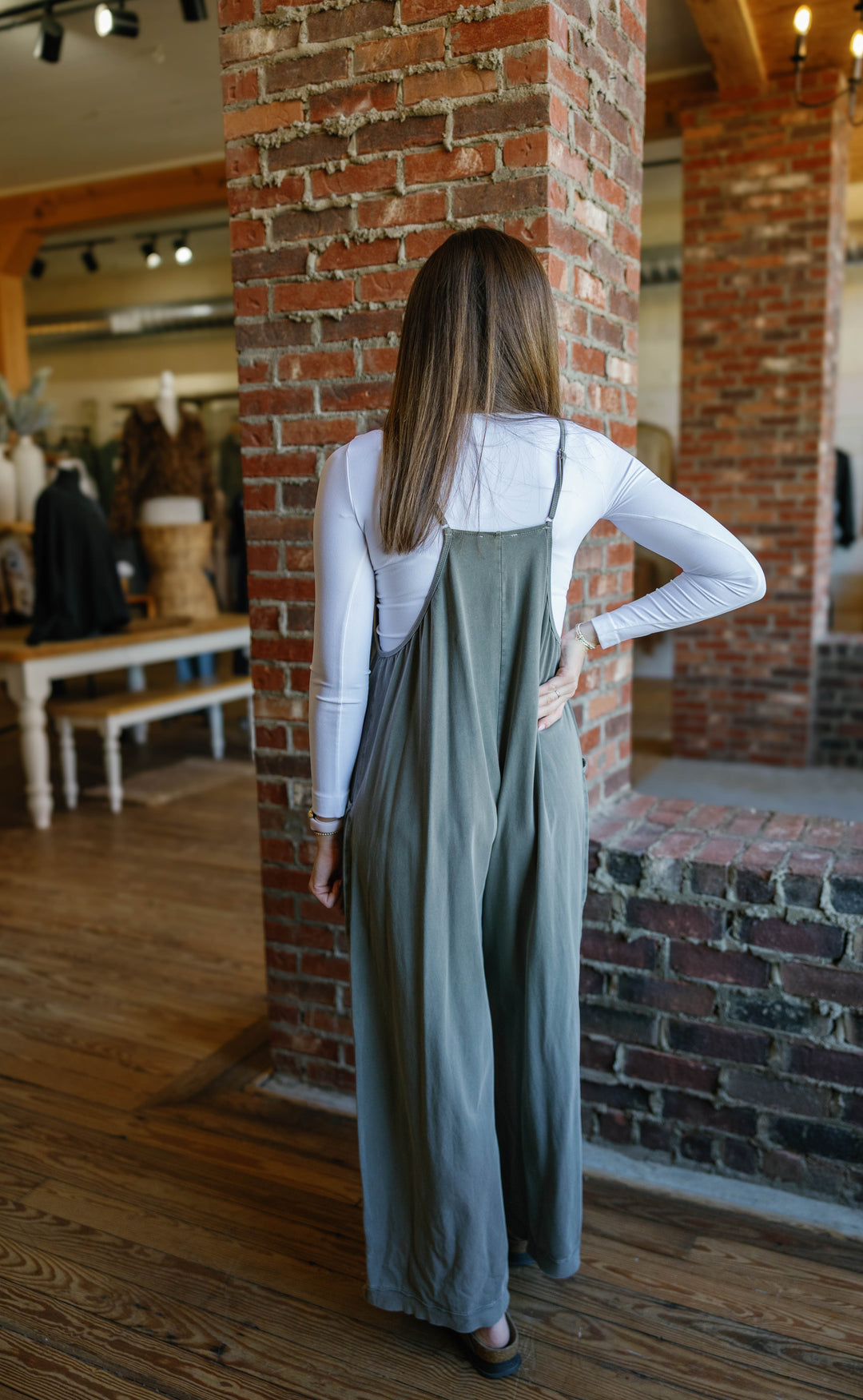 Ava Jumpsuit - Olive Grey