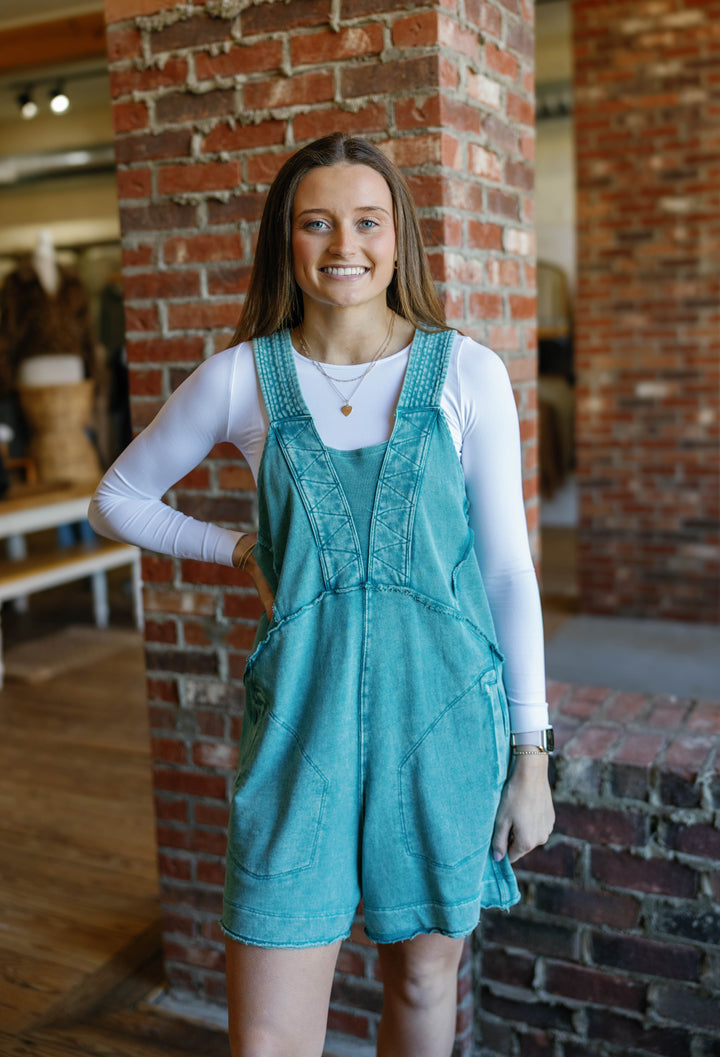 Savannah Romper - Teal