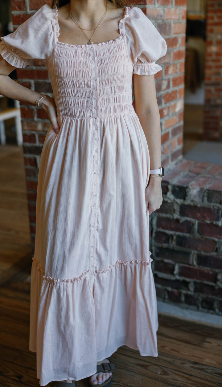 Breanna Midi Dress - Pink