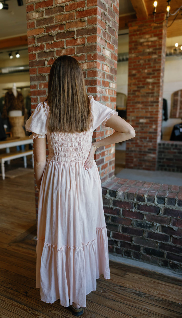 Breanna Midi Dress - Pink