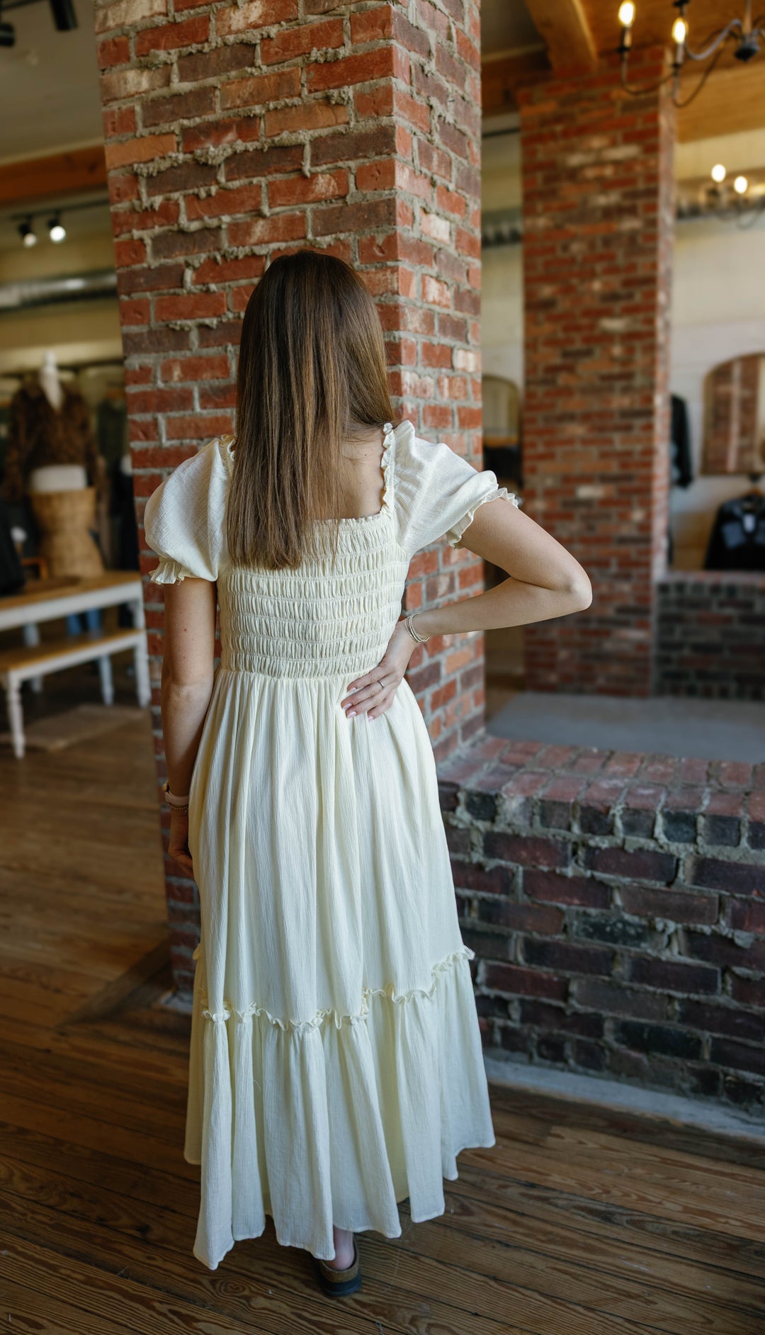 Breanna Midi Dress - Lemon Water