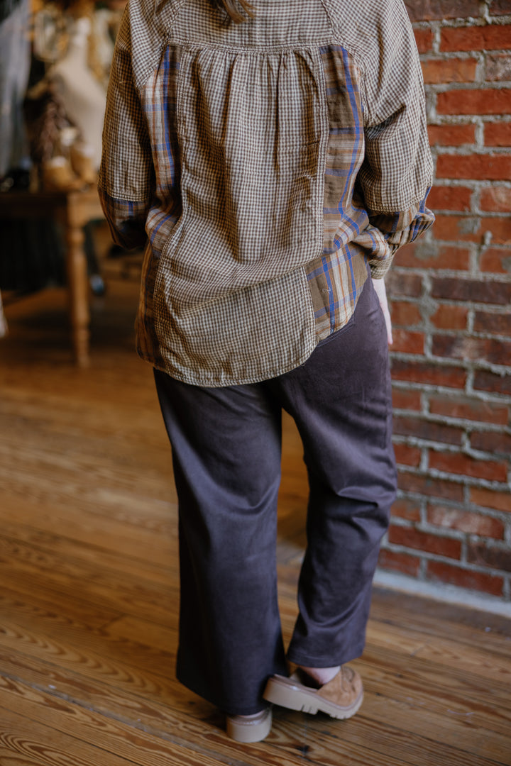 So Suede Wide Leg Pants - Coffee