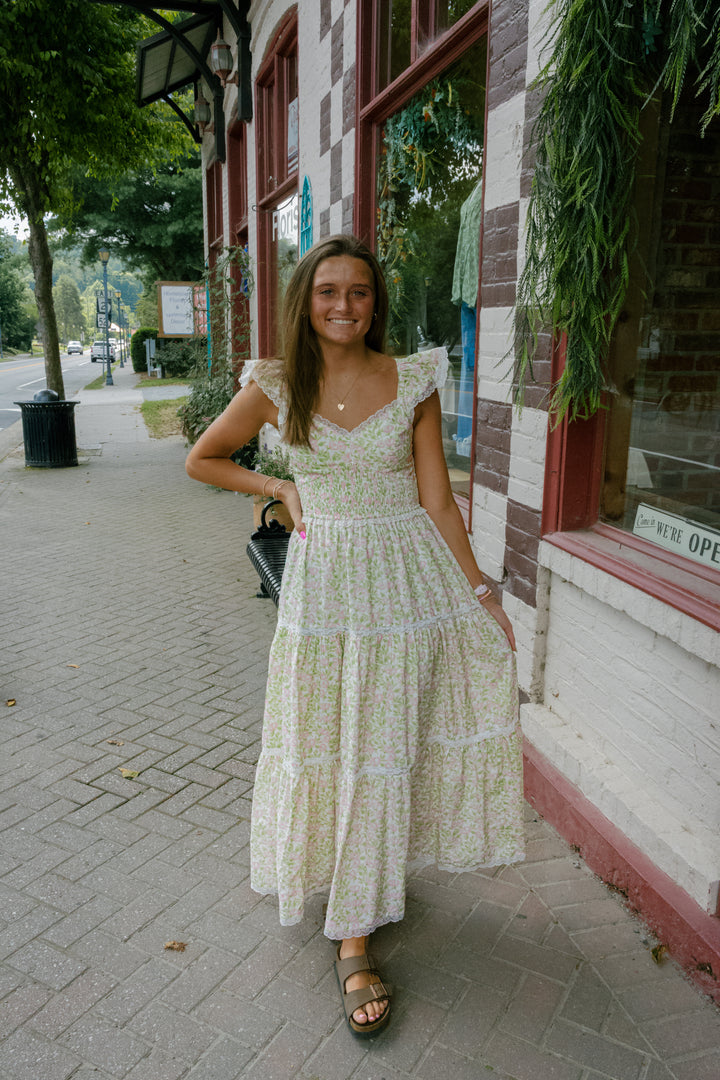 Megan Midi Dress - Pink