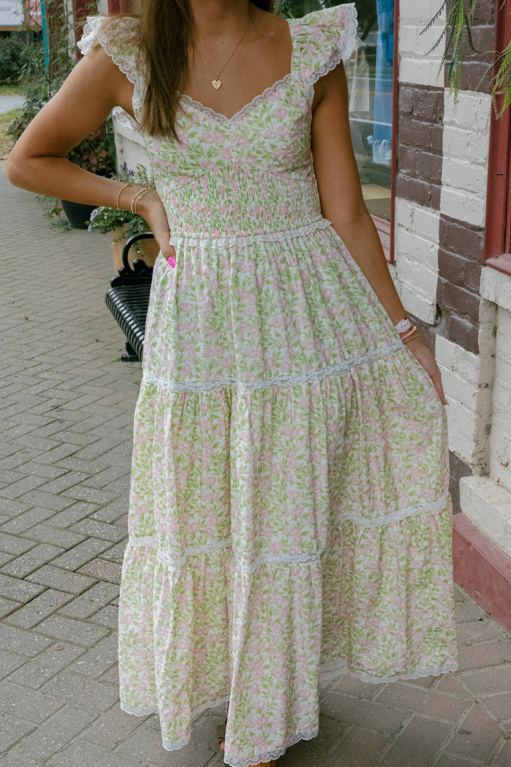 Megan Midi Dress - Pink