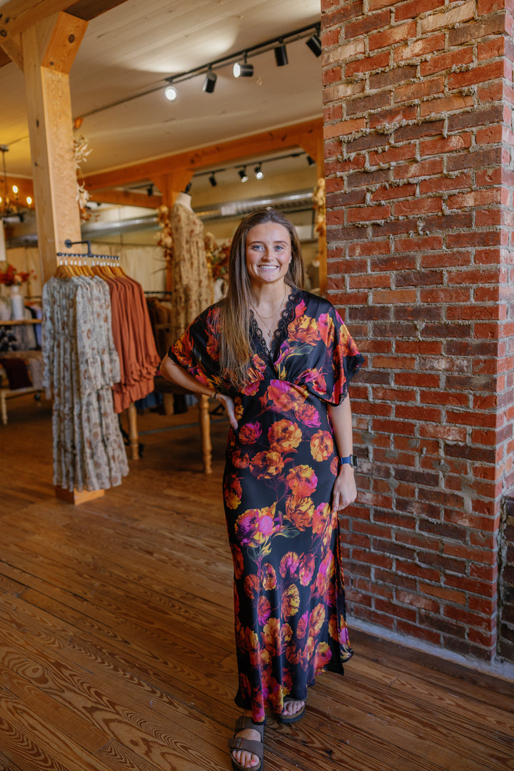 Nightfall Bloom Maxi Dress