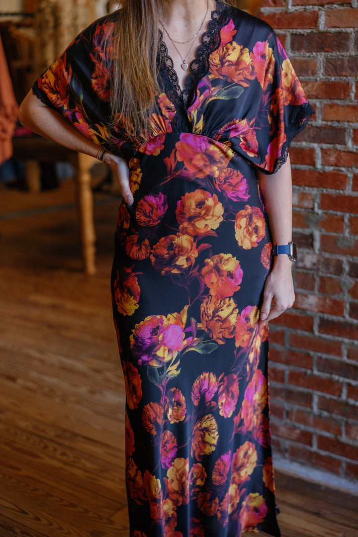 Nightfall Bloom Maxi Dress