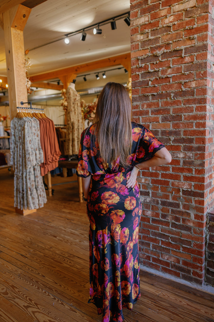 Nightfall Bloom Maxi Dress