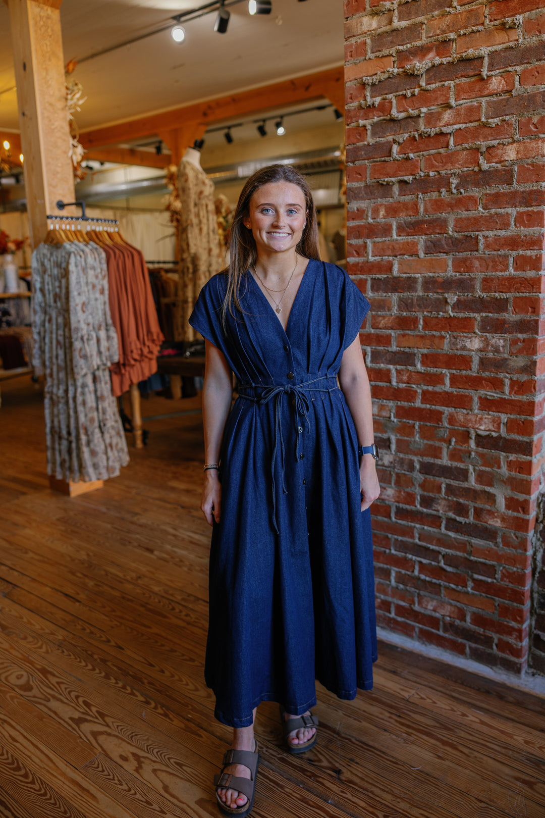 Dark Denim Midi Dress